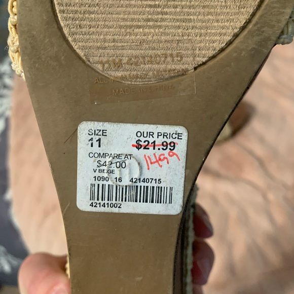 Tan Wedges-Worn Once! - Picture 3 of 3